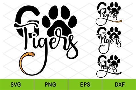 Go Tigers Paw Svg Football Sport Svg Graphic By Anuchasvg · Creative