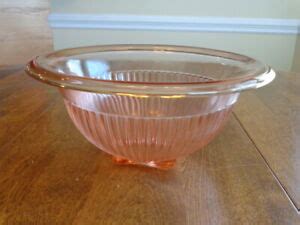 Hazel Atlas Pink Depression Glass Ribbed Bowl Vintage Made In The My