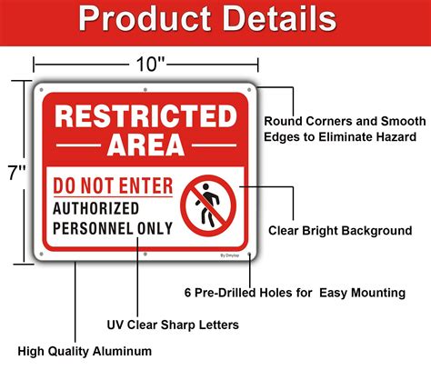 2 Pack Do Not Enter Sign Restricted Area Sign Stop Sign Authorized