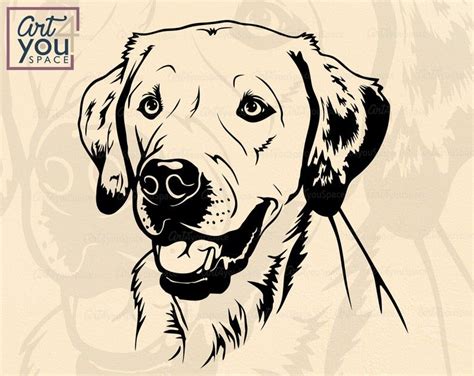 Labrador svg files for Cricut dog clipart yellow lab breed | Etsy in