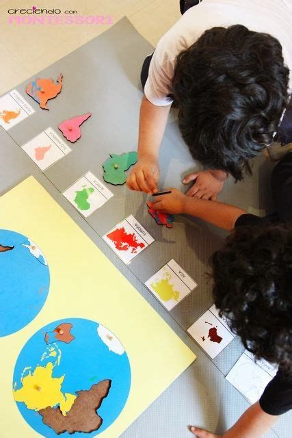 Mapas Puzzle Montessori Continentes Y Océanos Imprimibles Gratis