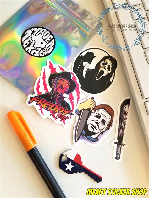 Horror Movie Sticker Packs Scary Stickers Thriller Movie Etsy