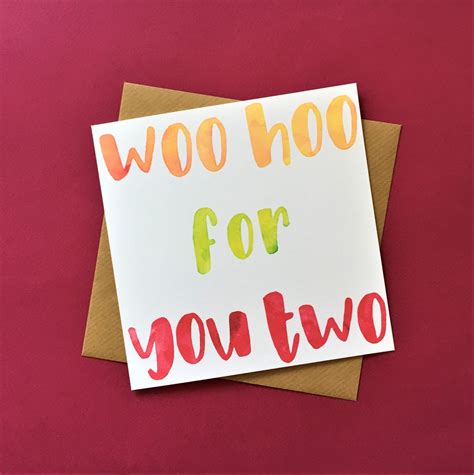 Congratulations Card Engagement Card Woo Hoo For You Two St1867