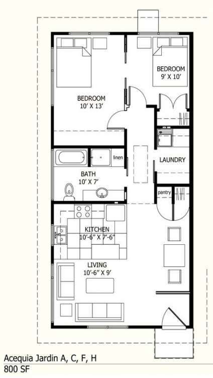 House Plans One Story 800 Sq Ft 51 Ideas Guest House Plans Small