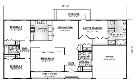 House Plan 526 00010 Ranch Plan 1996 Square Feet 3 Bedrooms 25