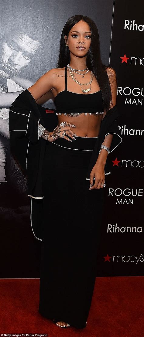 Rihanna Flashes Some Flesh As She Launches Cologne Line At The Rogue