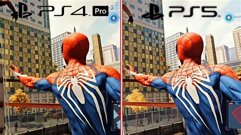 Spider Man Remastered Ps5 Vs Ps4 Pro Performance Mode Graphics