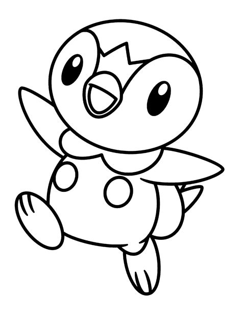 Pokemon Piplup Coloring Pages