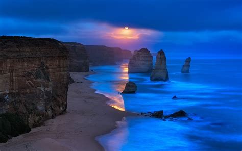 Nature Landscape Beach Cliff Sea Coast Twelve Apostles Australia