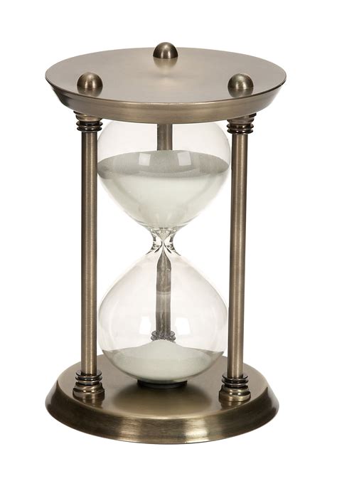 Decmode Antique Style Gold Metal Hourglass With White Sand 30 Minute Timer 6 X 9