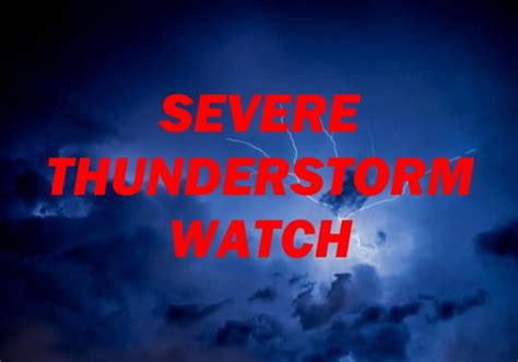 Severe Thunderstorm Watch Issued For Nottingham Area Until 10 Pm