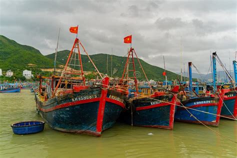 Seaport Of Fishing Vessels In Vietnam Editorial Photography Image Of