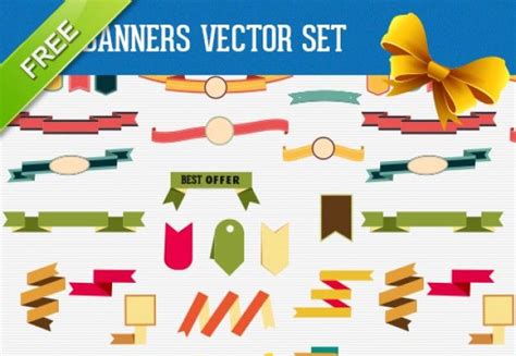 Top Quality Vector Flat Ribbons For Everyone Ribbons Graphic