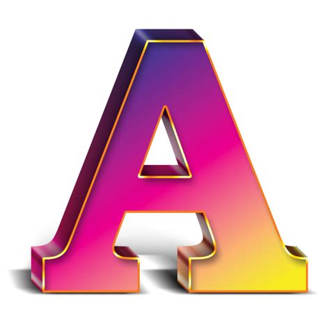 3d Letters Png Png Image Collection