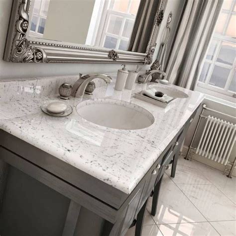 Cap off your bathroom vanity with a gorgeous marble or granite countertop that will look amazing and hold up for years and years. masterbath...Bathroom , Bathroom Marble Vanity Tops ...