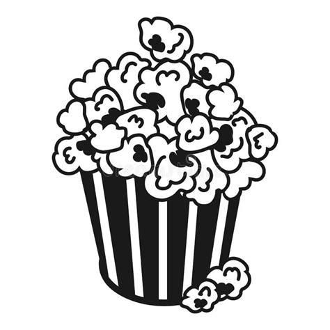 Popcorn Box Icon Simple Style Stock Vector Illustration Of Quirky