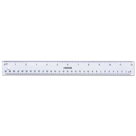 Clear Plastic Ruler Standardmetric 12 Office Source 360