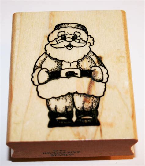 Santa Claus Rubber Stamp From Impressive Stamps Etsy