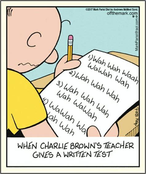 Off The Mark Wah Wah Waah Wawah With Images Charlie Brown