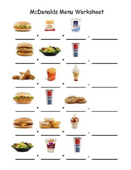 Free printable math worksheets hub page. Mc D's Menu Money Math by Empowered By THEM | Teachers Pay ...