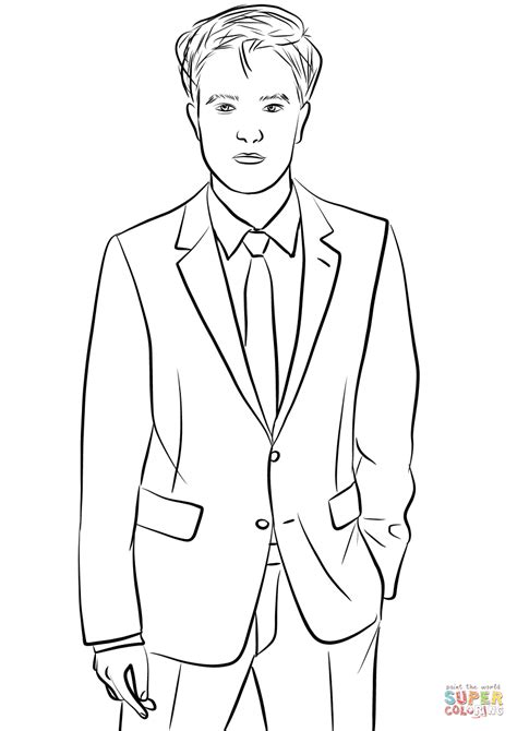 robert pattinson coloring page  printable coloring pages