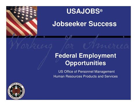 Pursuing Employment Opportunities In The Federal Governm