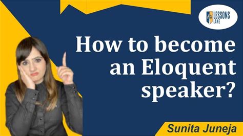 How To Become An Eloquent Speaker Lessons Lane Youtube