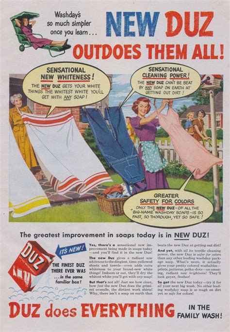 Duz Laundry Soap Ad 1940s Housewife Comic Illustration Art Etsy