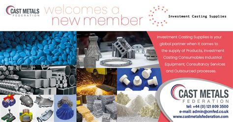 New Supplier For Investment Casting Consumables Joins The Cast Metals
