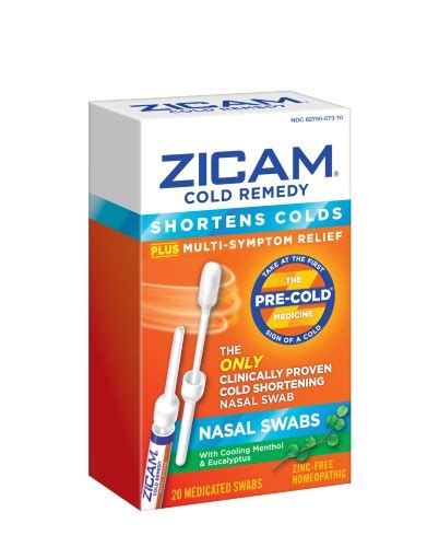 Zicam Cold Remedy Nasal Swabs 20ct Wholesale Supplier 🛍️ Zicam Otc Superstore
