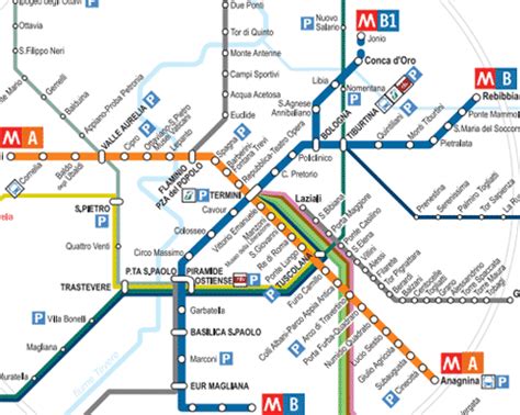 Mappa Di Roma Con Metropolitana