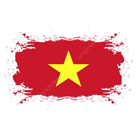 Vietnam Flag Vector Art Png Vietnam Flag In Brush Stroke Free Vector