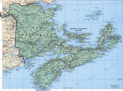 Prince Edward Island Detailed Geographic Mapfree Printable Geographic