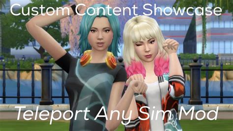 Sims 4 Custom Content Creator Showcase Teleport Any Sim Mod Youtube