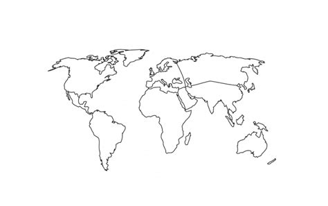 Países del mapa mundial para colorear imprimir e dibujar ColoringOnly