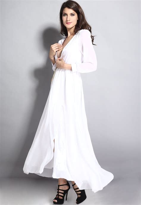 Sheer Long Sleeve Maxi Dress Long Sleeve White Maxi Dress Maxi Dress Casual White Dress