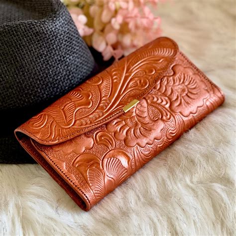 Embossed Leather Wallets For Women • Womens Wallet • Birthday Ts For Her
