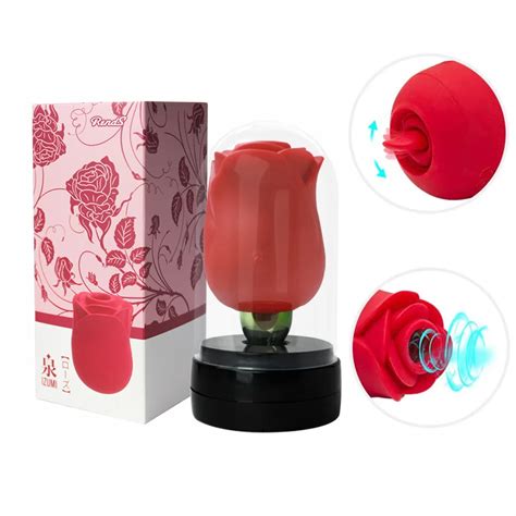 Rose Flower Sucking Vibrators For Woman Nipple Sucker Clitoris Stimulator Tongue Lick Breast