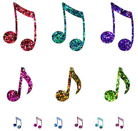Glitter Music Notes Poster Copy Painting By Walker Lisa Fine Art America