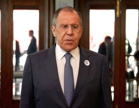 Russian Foreign Minister Sergey Lavrov Holds A News Conference After