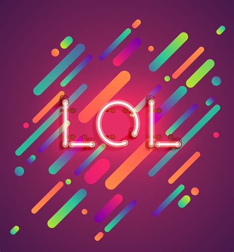 Neon Word On Colorful Background Vector Illustration 498773 Vector Art