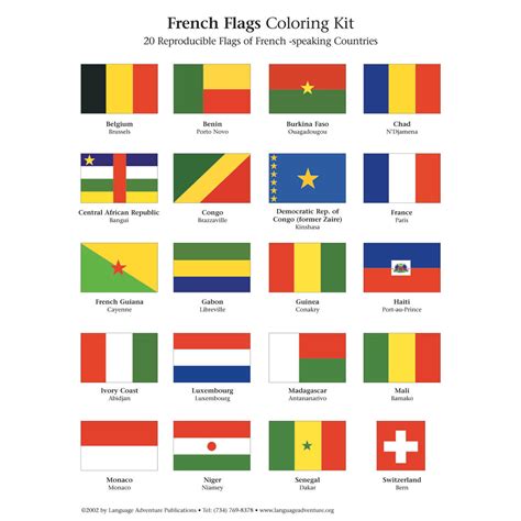 French Flags Coloring Kit Language Adventure