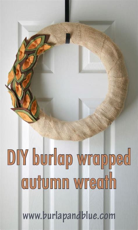 Burlap Wrapped Fall Wreath Burlap Wrapped Wreath Fall Burlap Wreath