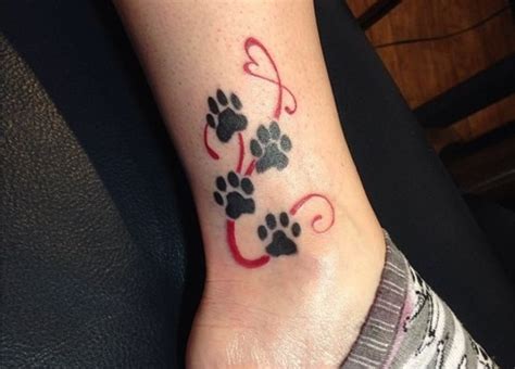 15 Best Cat Paw Print Tattoo Designs