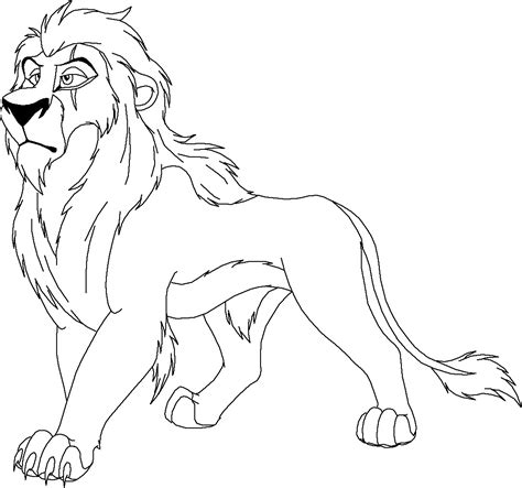 Simba And Scar Coloring Pages Simba Vs Scar Lineart By Eva1777 On
