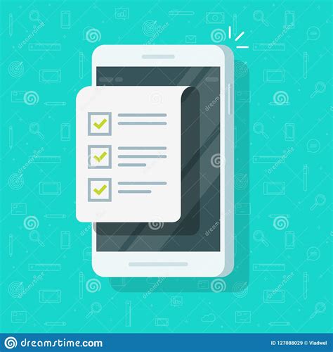 Css icons css links css lists css tables. Mobile Phone And Checklist Vector Illustration, Flat ...