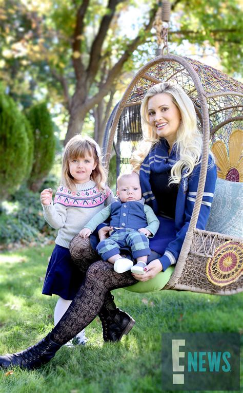 Holly Madison Poses With Her Two Children Forest And Rainbow In