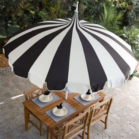 Black And White Striped Patio Umbrellas