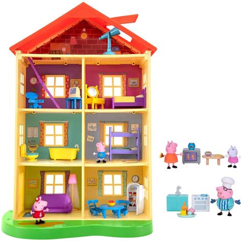 New peppa pig house playset deluxe playhouse construction set lego. Peppa Pig Lights N' Sounds Family Home, with Two Bonus ...