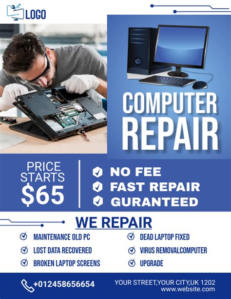 Computer Repair Ads Template Demetriusgonzalez Blog